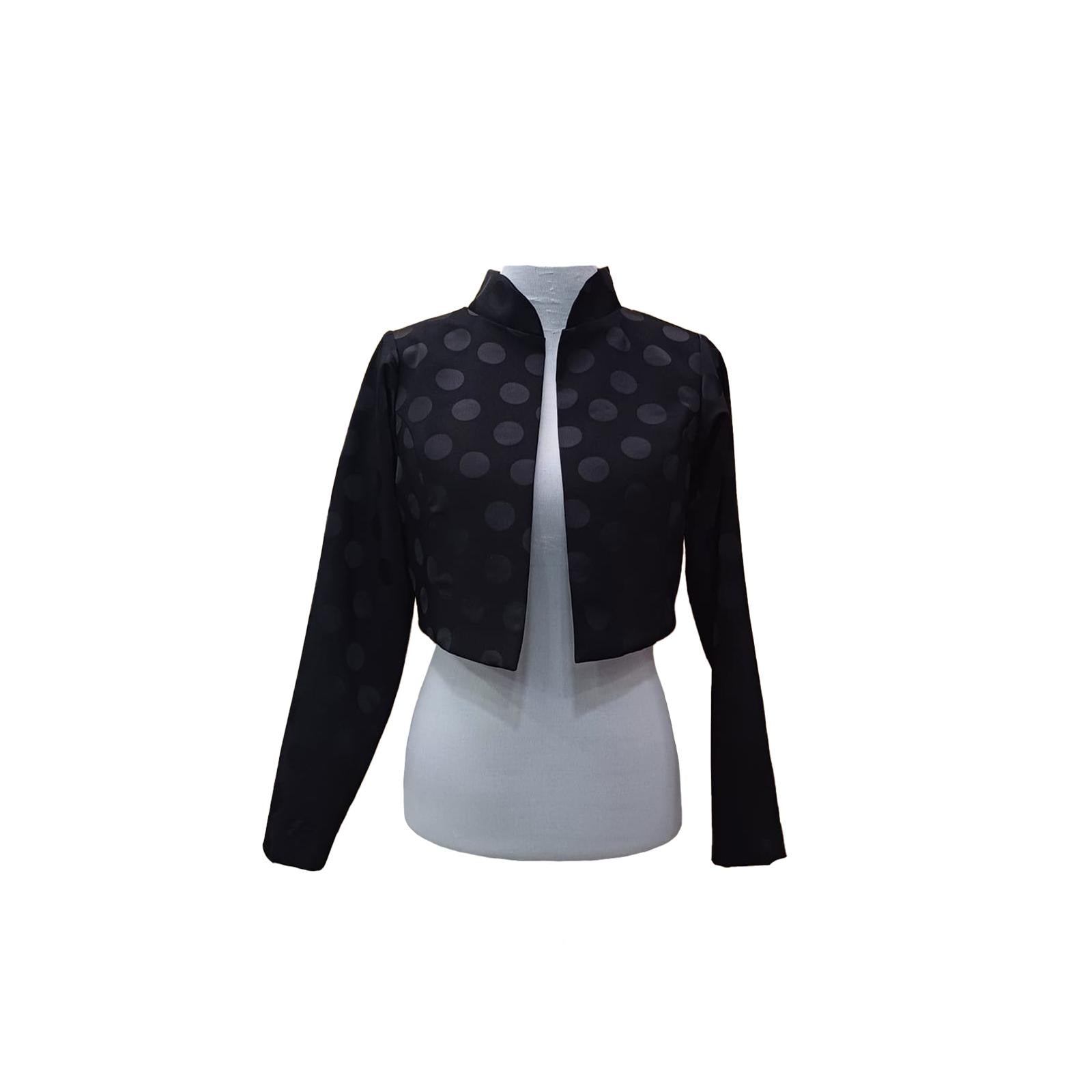 Chaquetilla baile flamenco con lunar y adorno.