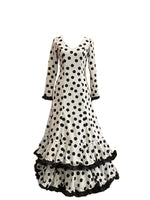 Cargar imagen en el visor de la galería, Vestido baile flamenco en crespón dos volantes
