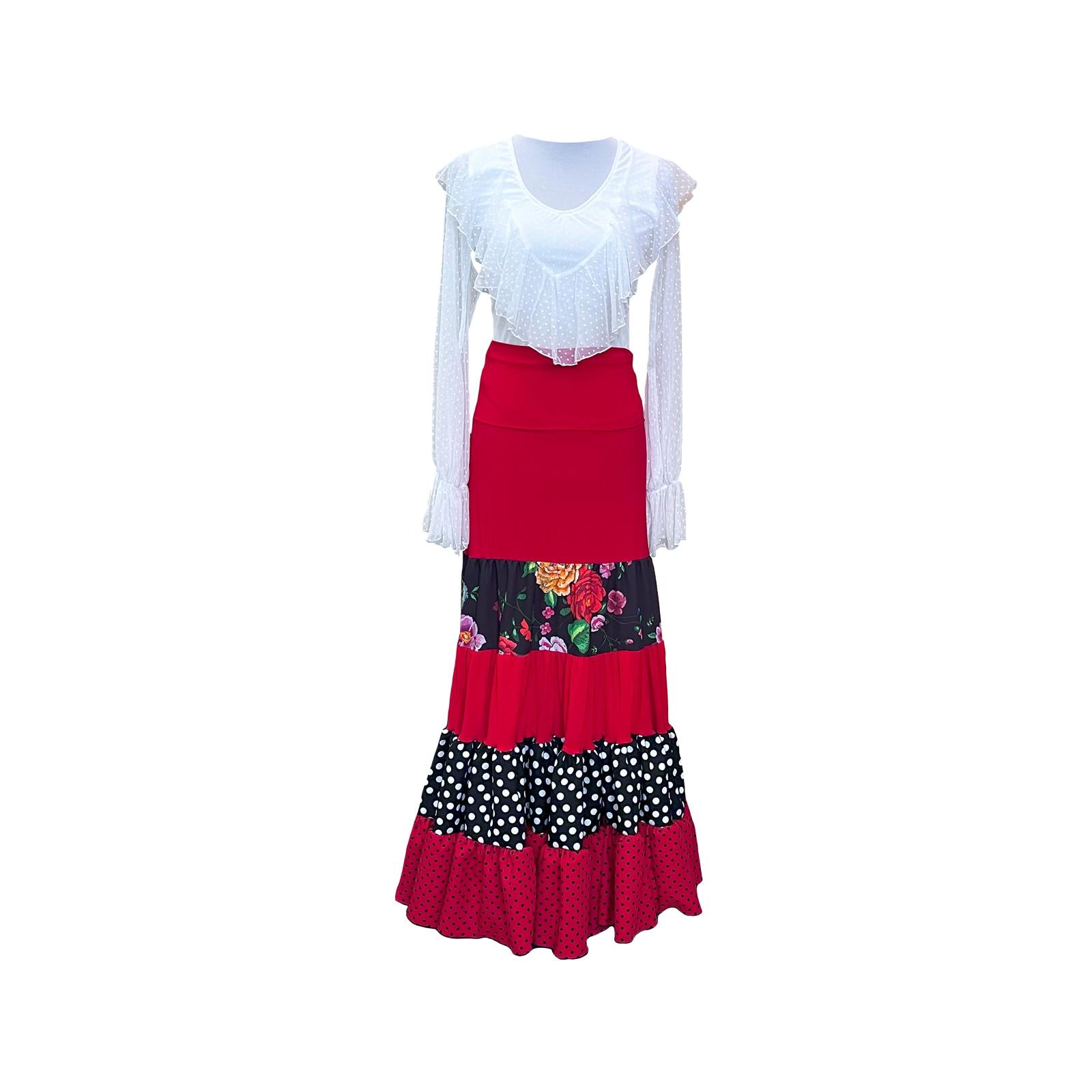 Falda flamenca canastera Lycra