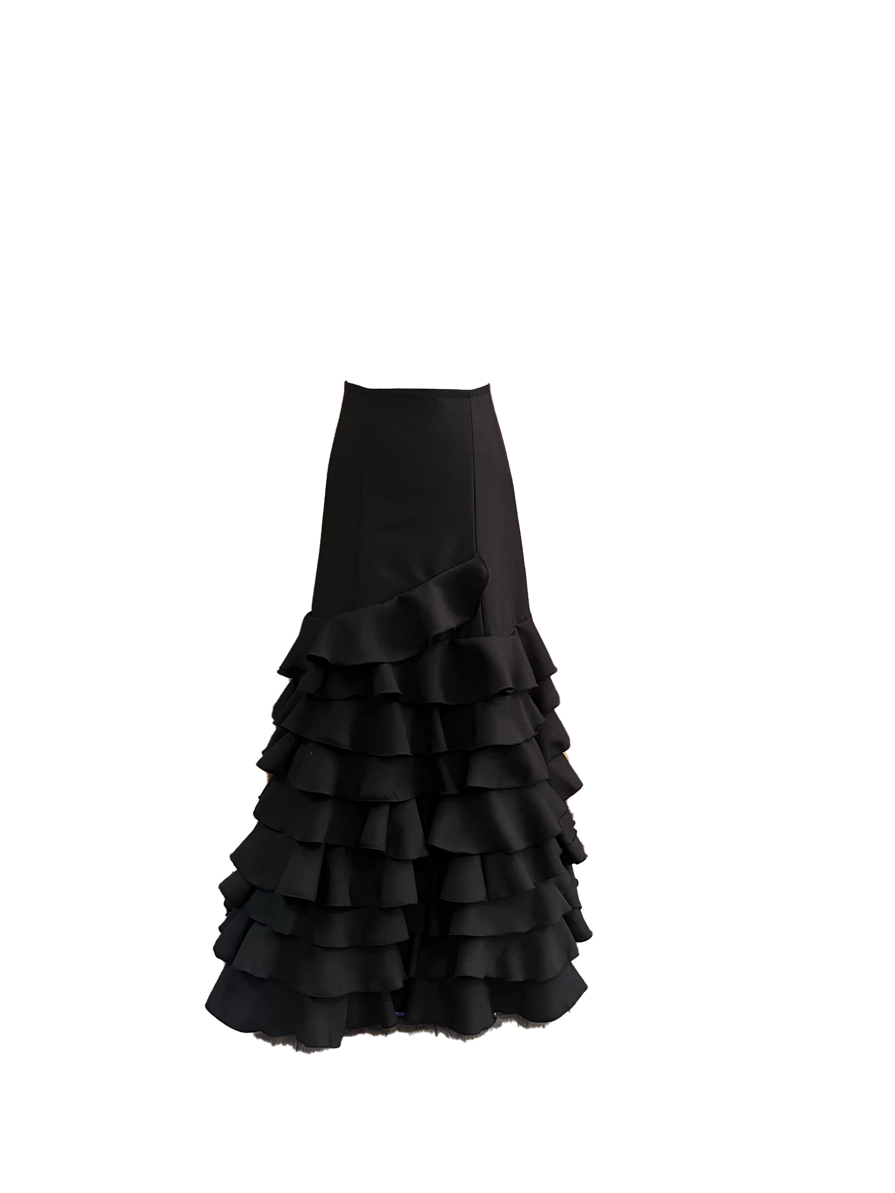 Falda flamenca strech ocho volantes.