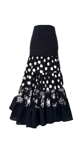 Faldas flamencas canasteras en crespón
