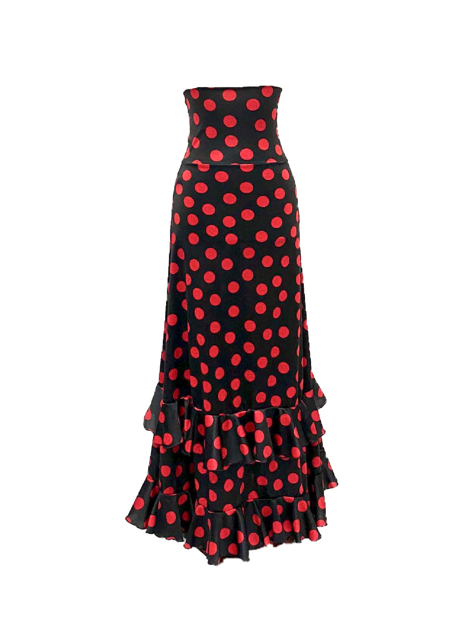 Falda flamenca en punto de seda