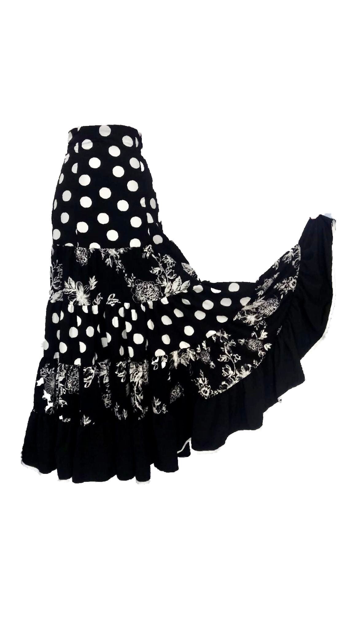 Faldas flamencas canasteras en crespón